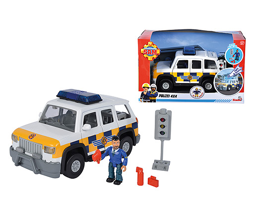 Moto de police et 1 figurine policier Sam le Pompier